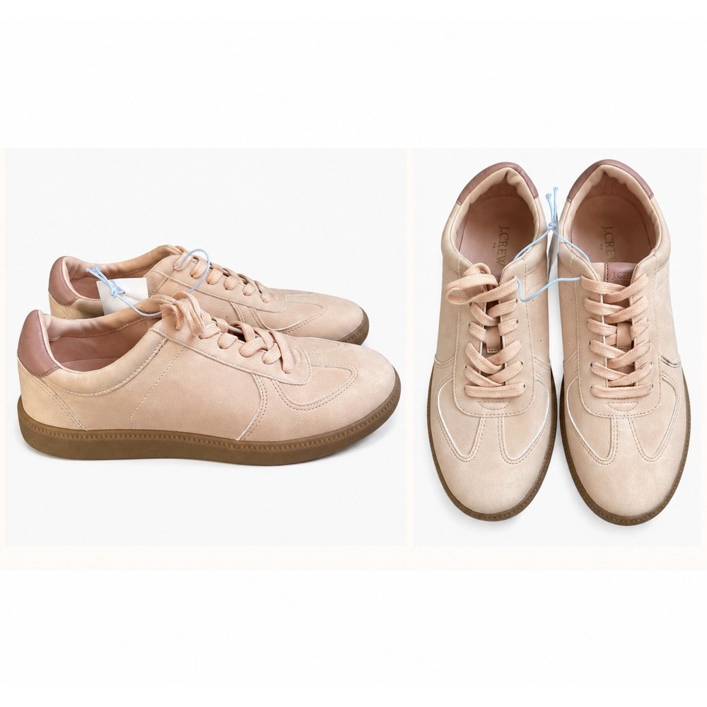 J.Crew City Tour Sneaker Women size 8 Pink Lace Up Low Top Cushioned Athleisure